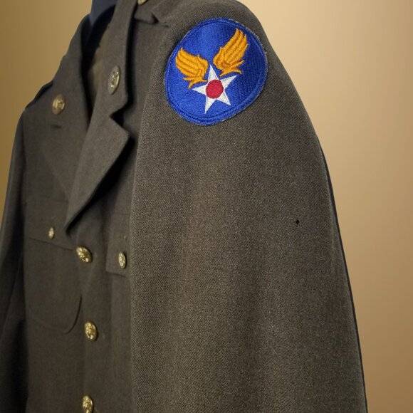 Vintage WWII 1940s USAAF Wool Dress Jacket Tunic - Picture 14 of 14